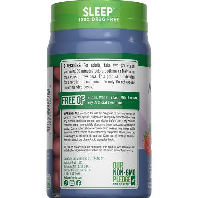 Nature's Truth Melatonin 10mg Vegan Gummies - 70ct