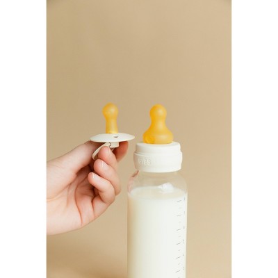 Bibs Glass Baby Bottle Set with Latex Nipple - 4 fl oz/2pk