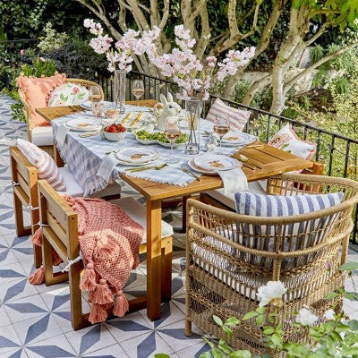 Kaufmann Wood Rectangle Patio Dining Table, Outdoor Furniture - Natural - Project 62: FSC Certified Eucalyptus, Seats 6 (LOCAL PICKUP ONLY)