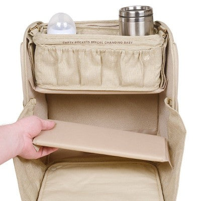 Lulyboo Diaper Bag/Changing Station with Removable Stroller Cady - Oat