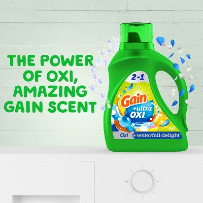 Gain Oxi Waterfall Liquid Laundry Detergent - 144 fl oz