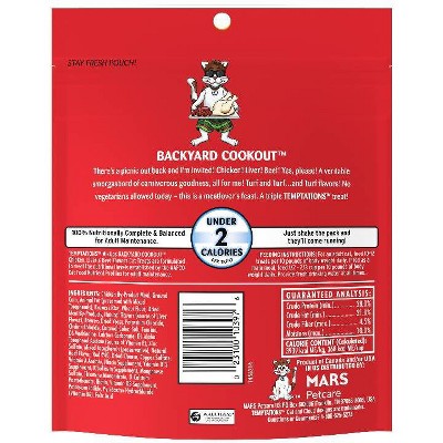 Temptations Mix Ups Backyard Cookout Chicken, Beef and Liver Flavor Cat Treats - 6.3oz