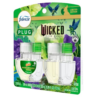 Febreze Plug Dual Refills Wicked Gain Wonderfullest Woods Air Freshener - 1.75 fl oz/2ct