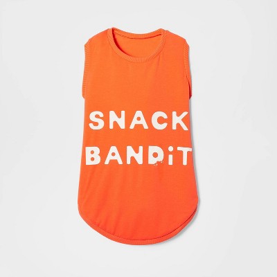 Graphic Snack Bandit Dog Tank Jersey - Boots & Barkley Orange L