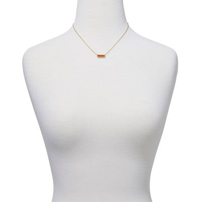Kendra Scott Paisleigh Pendant Necklace - Coral Orange