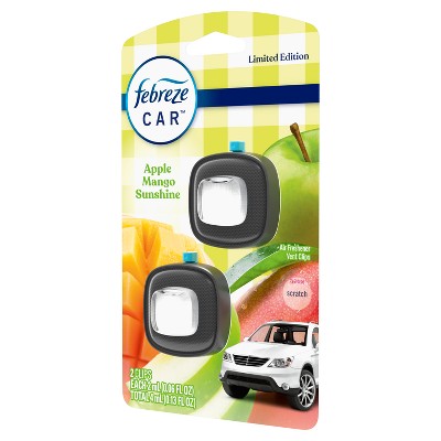 Febreze Car Air Freshener - Apple Mango Sunshine - 0.13 fl oz/2ct