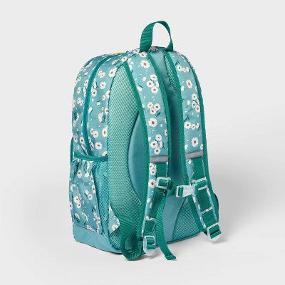 Kids' 17" Everyday Classic Backpack - Cat & Jack Mint Daisy: Floral Design, Ages 5-10