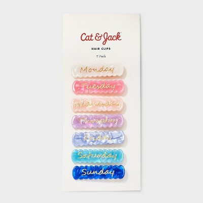 Days of the Week Hair Clips - 7ct - Cat & Jack