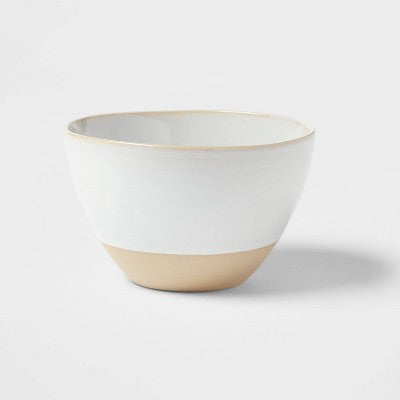20oz Stoneware Wethersfield Cereal Bowl White - Threshold: Dishwasher & Microwave Safe, Traditional Round Design