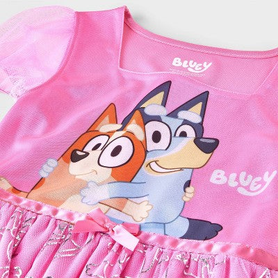 Girls' Bluey Fantasy NightGown - Pink L