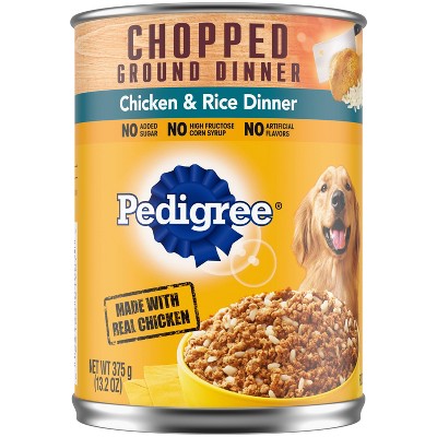 Pedigree Chicken, Grain and Rice Flavor Dinner Chopped Ground Wet Dog Food - 13.2oz