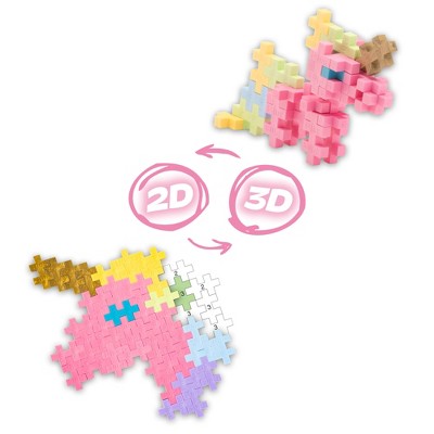 Plus-Plus Puzzle by Number Activity Pad - Fairytale: Educational Toy for Fine Motor Skills, Polyethylene Set