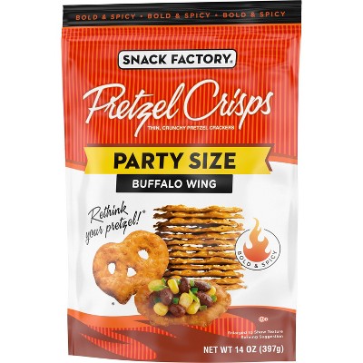Snack Factory Pretzel Crisps Buffalo Wing Party Size - 14oz