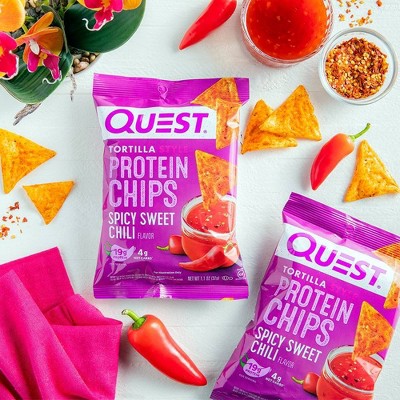 Quest Nutrition Tortilla Style Protein Chips - Spicy Sweet Chili - 4pk/1.1oz