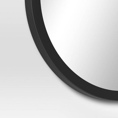 20" Round Wall Mirror Black - Room Essentials (LOCAL PICKUP ONLY)