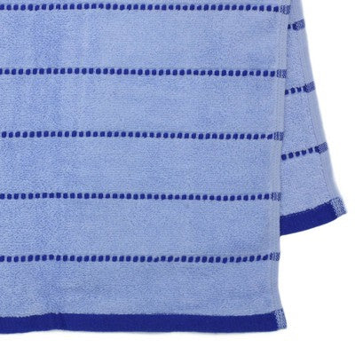 6pc Bath Towel Set Blue Striped Smiles - Kapoor Home