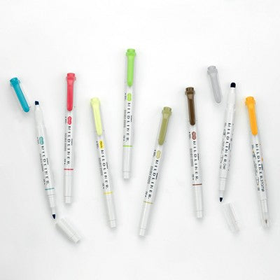 Zebra 8ct Mildliner Stamp Dot Set Taffy Swirl