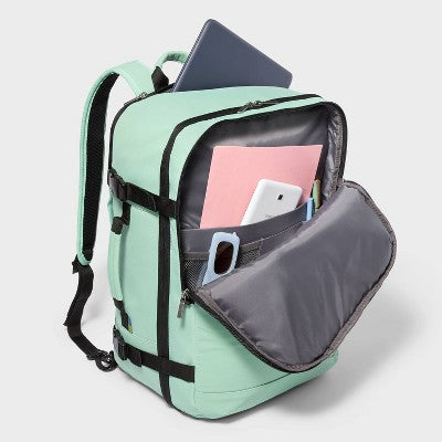 35L Travel Backpack - Open Story? Sage Green: Softside Water Repellent Twill