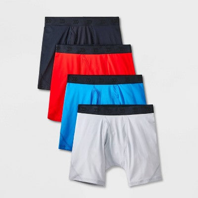 Boys' 4pk Mesh Boxer Briefs - All In Motion Red L