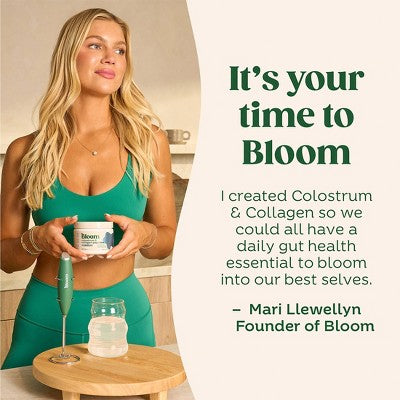 BLOOM NUTRITION Colostrum & Collagen Peptides Powder - Strawberries & Cream - 25 Servings