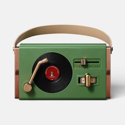 Retro Tech Wireless Bluetooth Speaker - heyday Green Fruit: USB-C, 8-Hour Battery