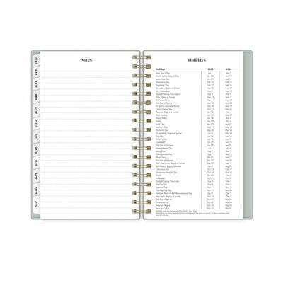 The Everygirl Planner 2025 Weekly/Monthly Planner 6.3"x4.33" Wirebound Solid Soft Sage: Adult Stationery, Calendar, Tabs
