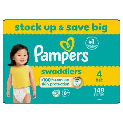 Pampers Swaddlers Sensitive Disposable Diapers - Size 4 - 148ct