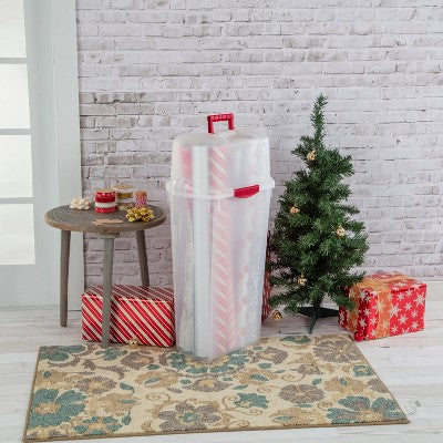 30" Clear Vertical Wrap Box Clear Lid with Red Handle and Latch - Brightroom (LOCAL PICKUP ONLY)