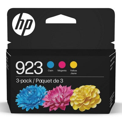 HP 923 CMY Original Ink Cartridge 3-Pack: Standard Yield Printer Ink Combo