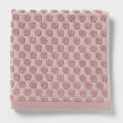 6pc Performance Plus Textured Dot Bath Towel Set Mauve - Threshold