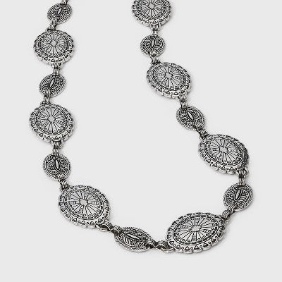 Concho Chain Belt - Wild Fable Nickel Finish M/L
