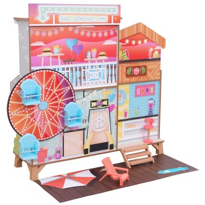 KidKraft Ferris Wheel Fun Beach House Wooden 360-Play Dollhouse with 19 Accessories (LOCAL PICKUP ONLY)