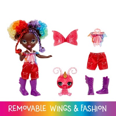 Rainbow High Littles Rainbow Fantasy Fairies + Pet - Astrid, Rainbow 5.5" Small Doll & Butterfly