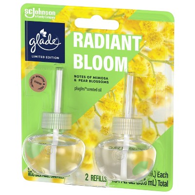 Glade PlugIns Scented Oil Air Freshener Refills - Radiant Bloom - 1.34 fl oz/2ct