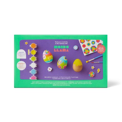 Easter Craft Wooden Eggs Painting Kit- Mondo Llama