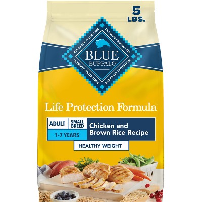 Blue Buffalo Life Protection Healthy Weight Chicken & Brown Rice Recipe Small Breed Adult Dry Dog Food - 5lbs