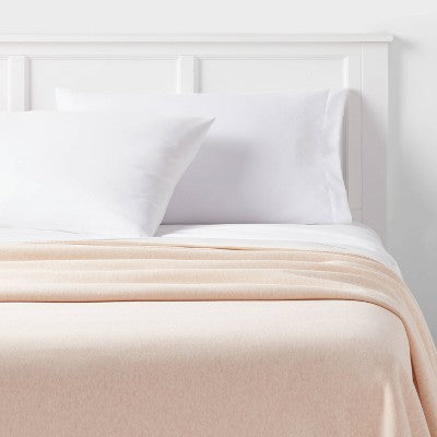 Full/Queen Sweatshirt Blanket Ivory/Khaki - Room Essentials