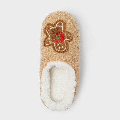 Kids' Gingerbread Scuff Slippers - Wondershop Camel 6-7