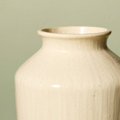 12" Textured Ceramic Decorative Vase - Hearth & Hand with Magnolia