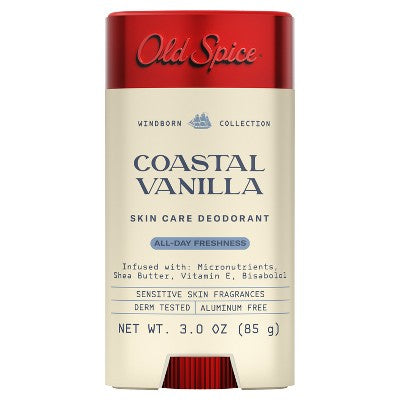 Old Spice Men's Aluminum-Free All Day Freshness Windborn Collection Deodorant - Coastal Vanilla - 3oz