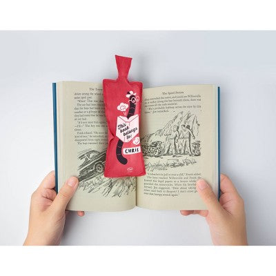 Bookie Cushion: Fred & Friends Pink Rubber Bookmark, Reading Accessories, Office Supplies, Filing Organizer, Book Gifts