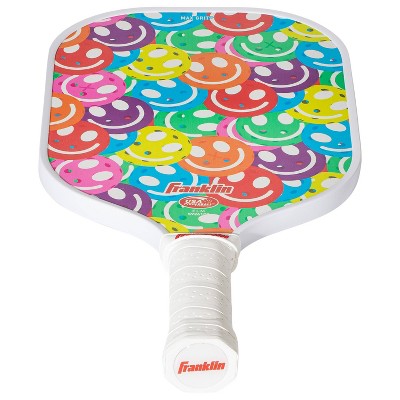 Franklin Sports Youth Paddle - Smiley Face Graphic: Fiberglass Racquet for Pickleball