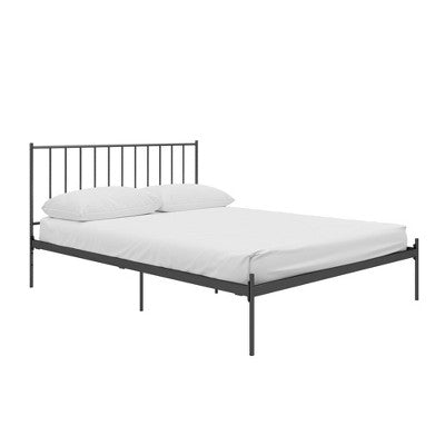 RealRooms Ares Adjustable Height Metal Bed, King, Black (LOCAL PICKUP ONLY)