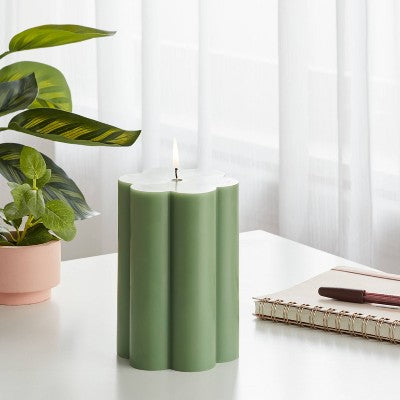 Green Scallop Figural Candle - Room Essentials