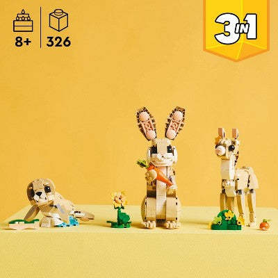 LEGO Creator 3 in 1 Cute Bunny Building Toy with 3 Build Options, Bunny, Seal or Llama 31162