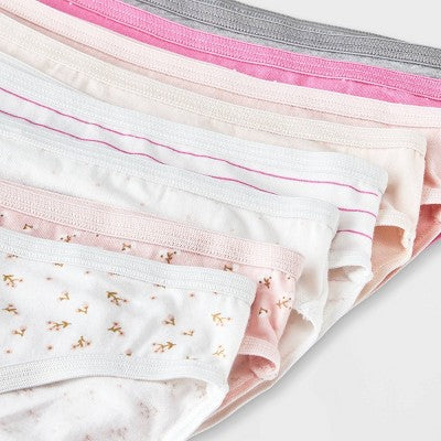 Girls' 14pk 'Floral' Cotton Bikini - Cat & Jack 10