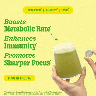 8Greens Effervescent Tablets Dietary Supplement - Lemon Lime - 10ct
