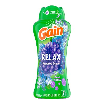 Gain Dewdrop Dream Beads Scent Boosters - 24.0oz: Odor Control, Bleach-Free, High Efficiency, Spill-Resistant Lid