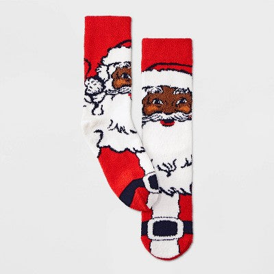 Men's Vintage Santa Cozy Crew Socks with Gift Card Holder - Wondershop Red 6 -12