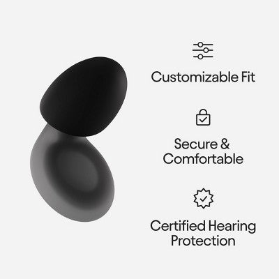 Loop Dream Earplugs for Deep Sleep, Napping and Snoring - Black